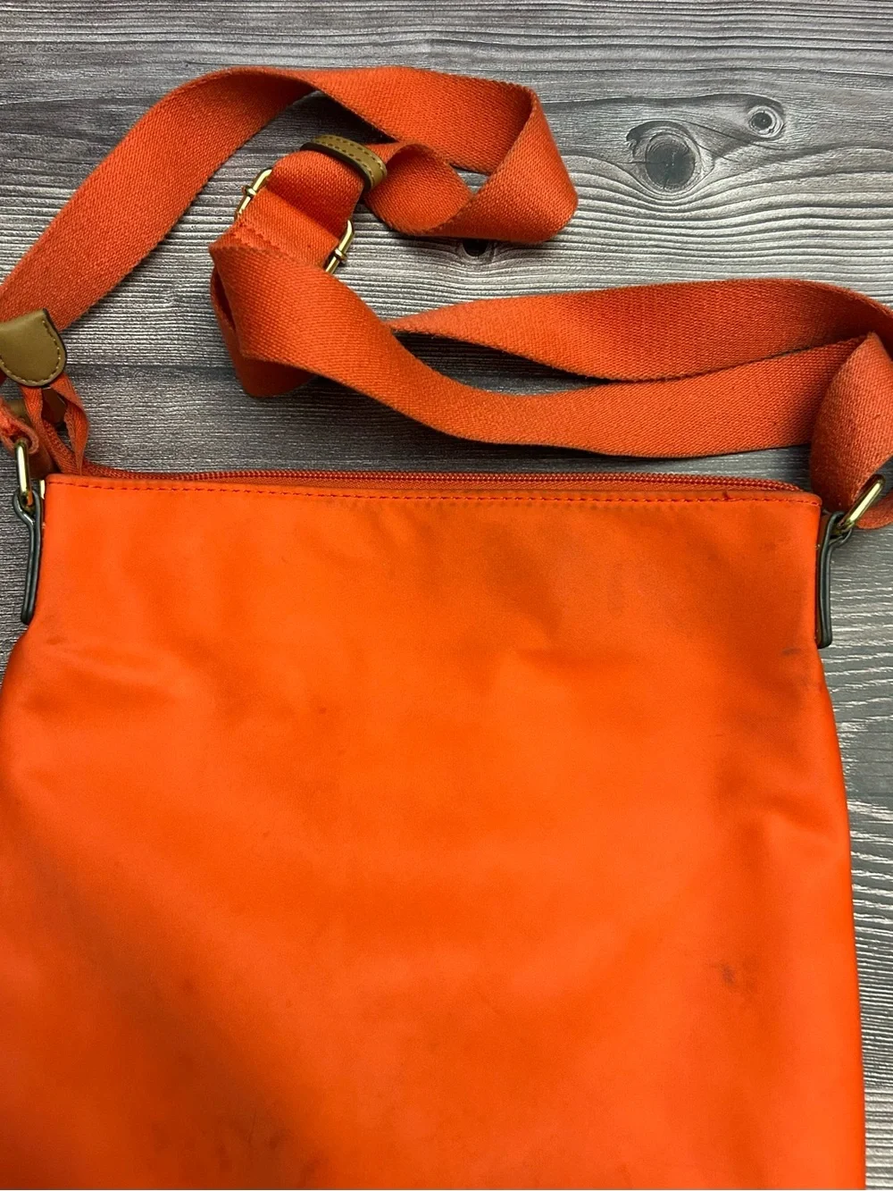 Tommy Hilfiger Orange Crossbody Bag with Tan Trim
